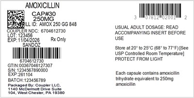 Label (0781 2020 05 Amoxicillin 250mg 67046 127 30)
